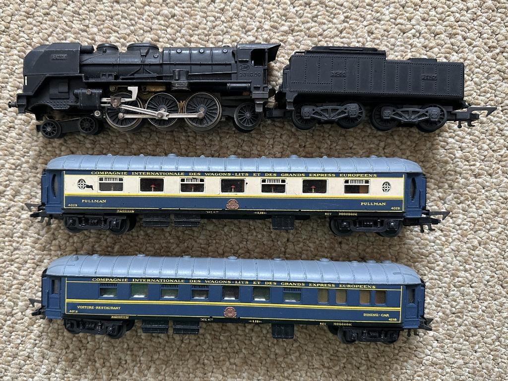 H0 Orient-Express 12V (Jouef Marque Deposee) met toebehoren, Gelijkstroom, Jouef, Ophalen of Verzenden, Analoog