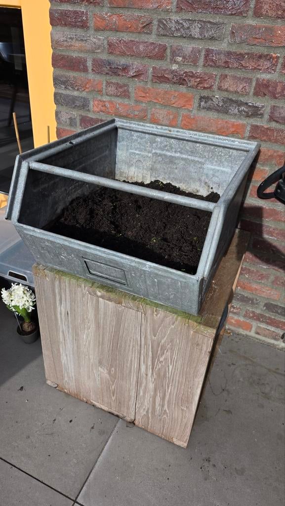 Grote oude industriële magazijnbak, Ophalen, Gebruikt, Minder dan 30 cm, Rond