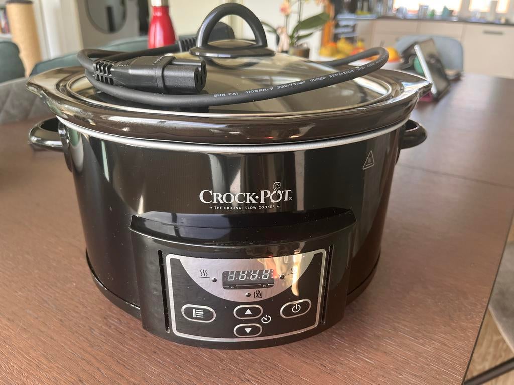 Crock-Pot Slowcooker CR507 - 4,7L met digitale timer, Ophalen, Timer, Gebruikt
