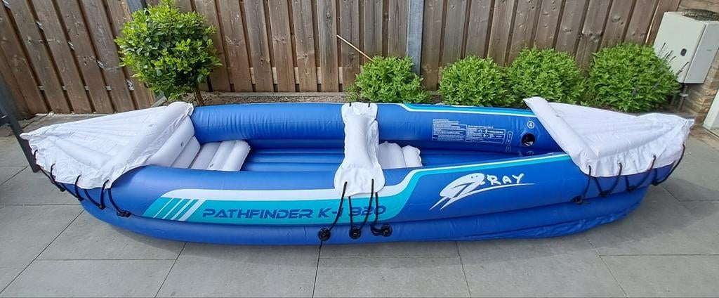 Z-Ray Pathfinder K-I320 opblaasbare kano met peddels, Watersport en Boten, Kano's, Ophalen, Zo goed als nieuw, Kajak, Met peddels