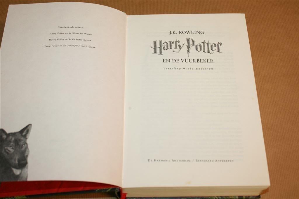 Harry Potter en de vuurbeker - Rowling - 2e geb. druk 2001, Verzamelen, N.v.t., N.v.t., Ophalen of Verzenden, Zo goed als nieuw
