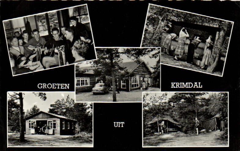 Groeten uit Krimdal, Hoenderlo - 5 afb - gelopen, Ophalen of Verzenden, Voor 1920, Gelopen, Noord-Brabant