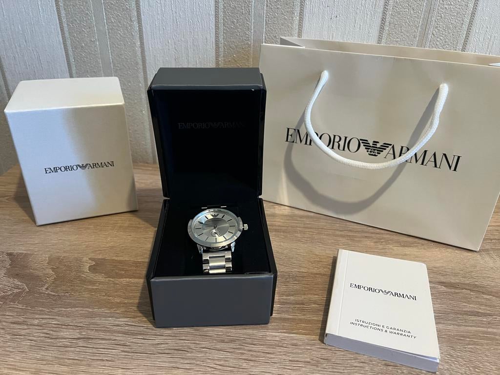 Armani horloge nieuw, Sieraden, Tassen en Uiterlijk, Horloges | Heren, Overige merken, Staal, Polshorloge, Overige materialen