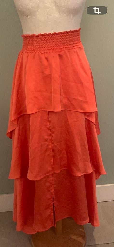 LaDress Stroken Rok Koraal XXS - Trendy 2026, Oranje, Ophalen of Verzenden, Maat 34 (XS) of kleiner, Gedragen