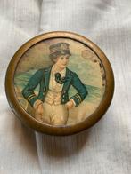 Antiek blikken doosje met maritiem decor, Ophalen of Verzenden