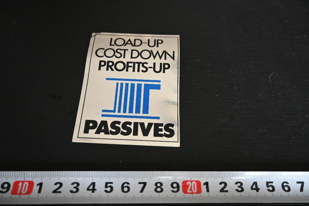 sticker Load-up cost down profits - up  PASSIVES, Ophalen, Zo goed als nieuw