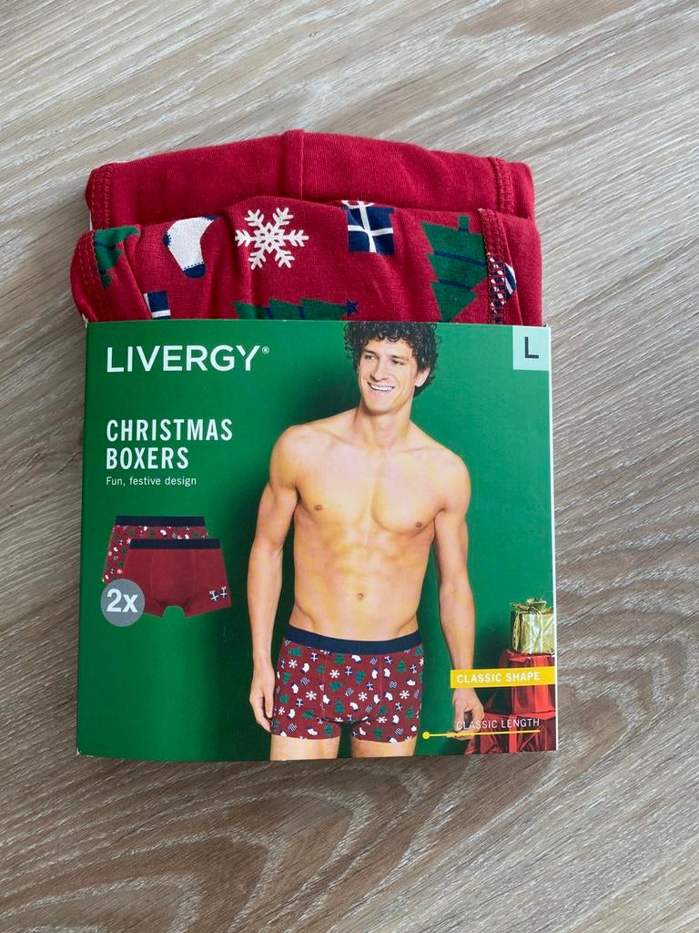 Heren Kerst Boxer Shorts 2 Stuks Mt. L NIEUW!, Ophalen of Verzenden, Overige kleuren, Boxer