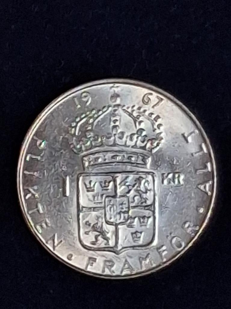 1 kroon Zweden 1967 zilver, Ophalen of Verzenden, San Marino, 50 cent, Zilver