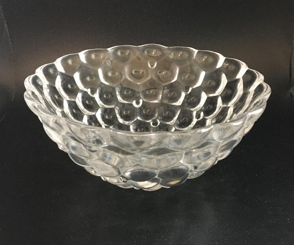 Klassieke Orrefors, Sweden crystal schaal ‘Raspberry’, Ophalen of Verzenden