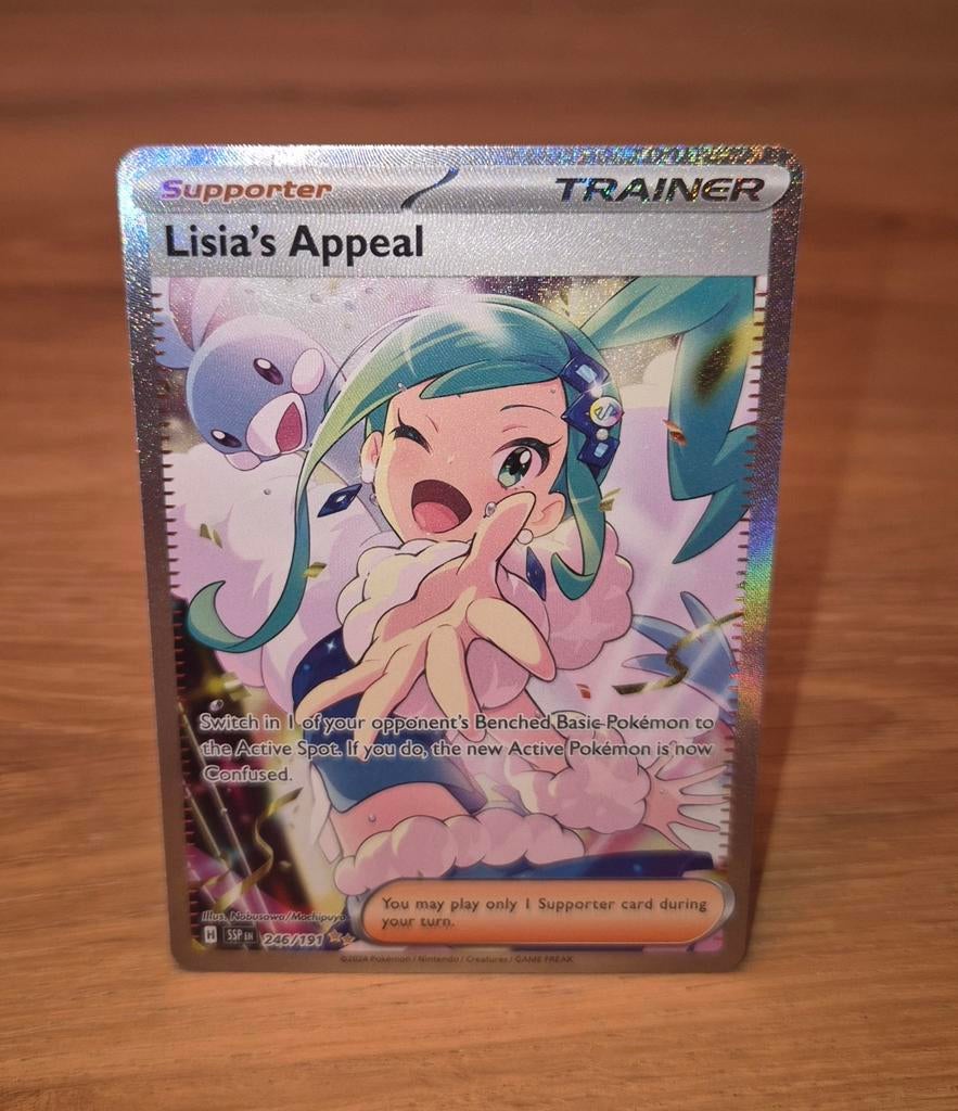 Pokemon kaart Lisia's Appeal #246, Ophalen of Verzenden, Zo goed als nieuw, Losse kaart, Foil