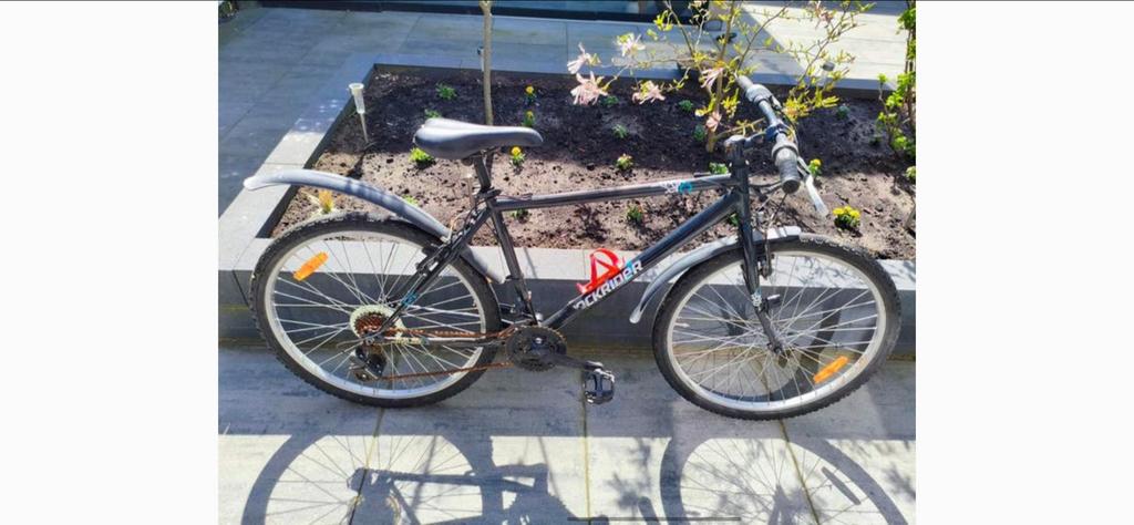 Rockrider mountainbike, zwart, Fietsen en Brommers, Fietsen | Mountainbikes en ATB, Gebruikt, Heren, Geen vering, 53 tot 57 cm