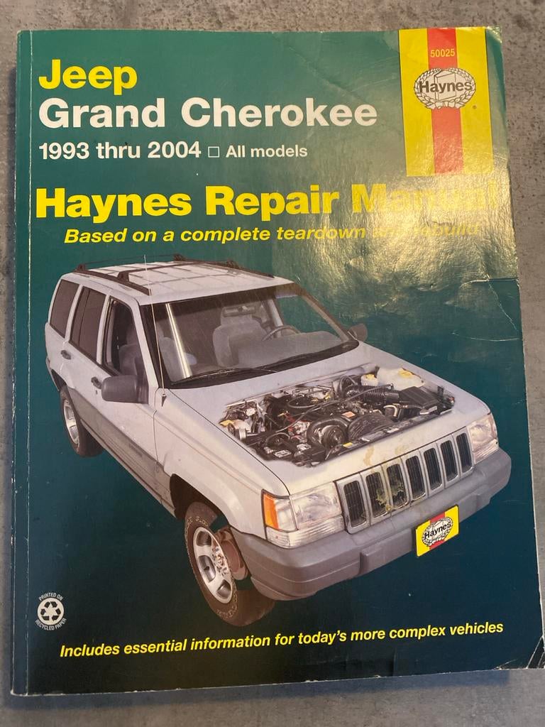 Jeep Grand Cherokee Haynes Reparatieboek 1993-2004, Ophalen of Verzenden, Gelezen, Overige merken