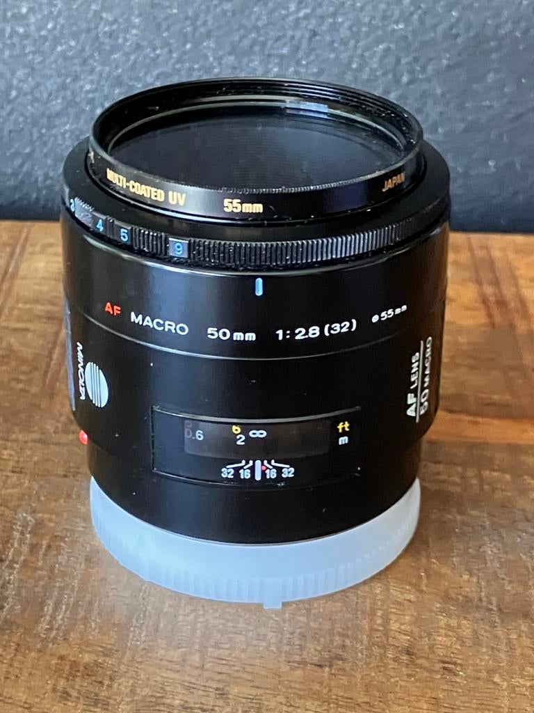 Minolta AF 50mm Macro F2.8 voor Sony Alpha. A-mount, Ophalen of Verzenden, Zo goed als nieuw, Macrolens