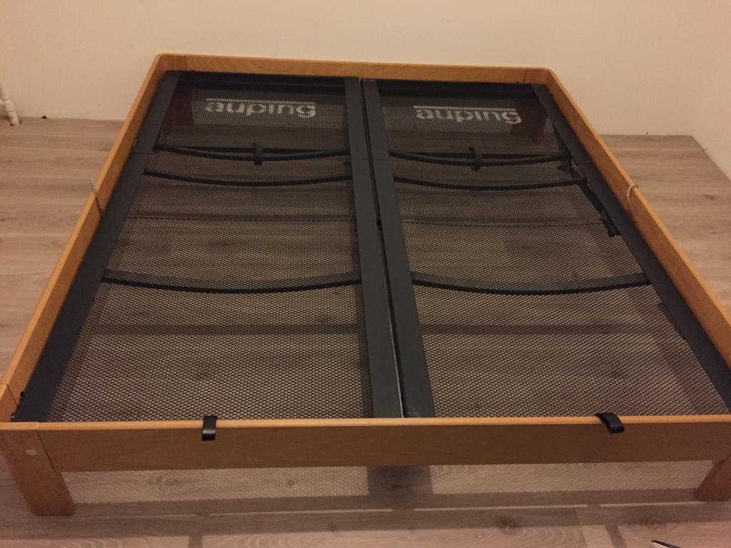 Auping Auronde met verstelbare bodem, Ophalen, Zo goed als nieuw, Eenpersoons, Hout