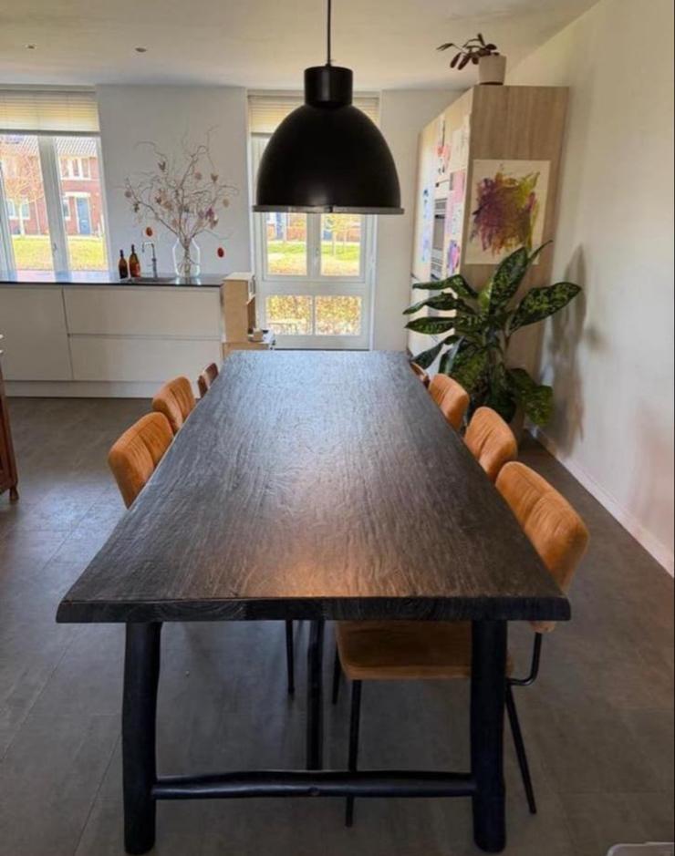 Eleonora prachtige massief houten eettafel 240x95cm, Huis en Inrichting, Tafels | Eettafels, Ophalen, 200 cm of meer, 50 tot 100 cm