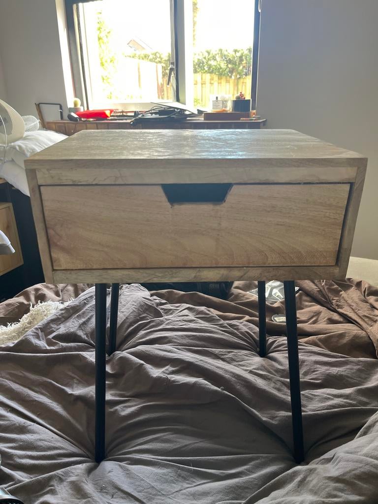 Nachtkastje met lade - 38x30x49 cm, Huis en Inrichting, Slaapkamer | Nachtkastjes, Ophalen, Gebruikt, Minder dan 45 cm, Minder dan 55 cm