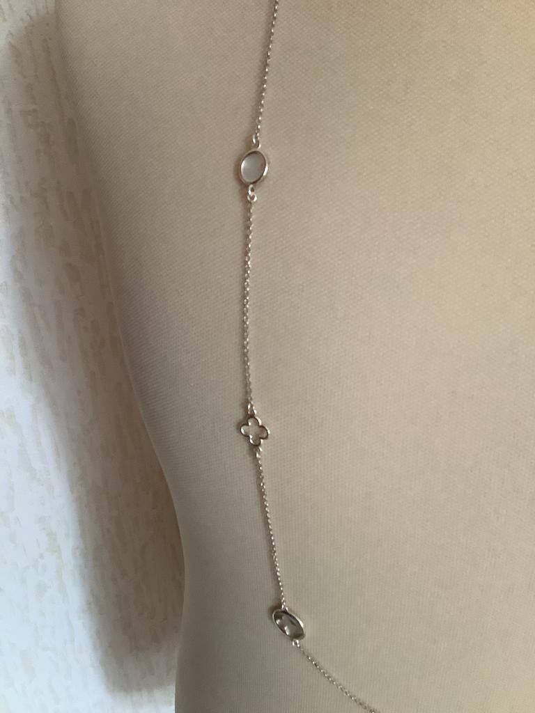 Zilveren  ketting met hangers, Sieraden, Tassen en Uiterlijk, Kettingen, Nieuw, Ophalen of Verzenden, Zilver, Overige materialen