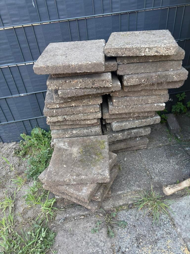 Tegels gratis, Tuin en Terras, Ophalen of Verzenden, Zo goed als nieuw, Beton, Terrastegels