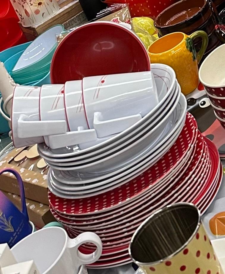 Melamine kampeerservies, Ophalen, Gebruikt