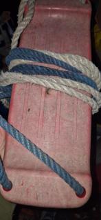Oude roze schommel met touw, Ophalen of Verzenden, Gebruikt