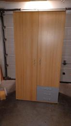 Gratis linnenkast met hanggedeelte, beukenhout motief, Ophalen, Gebruikt, 50 tot 100 cm, 150 tot 200 cm