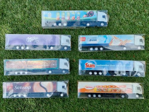 Miniatuur vrachtwagens reclame 7 stuks opleggers modelspoor, Kinderen en Baby's, Speelgoed | Speelgoedvoertuigen, Zo goed als nieuw