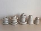 Vintage witte isolatoren (komen van oude electriciteitpalen), Antiek en Kunst, Curiosa en Brocante, Ophalen of Verzenden