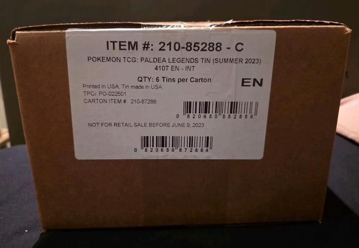 Sealed POKEMON TCG: PALDEA LEGENDS TIN, Audio, Tv en Foto, Televisie-accessoires, Nieuw, Ophalen of Verzenden