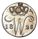 Nederland: 5 cent 1825 B, opgevuld, Postzegels en Munten, Munten | Nederland, Zilver, Ophalen of Verzenden, Koning Willem I, Losse munt