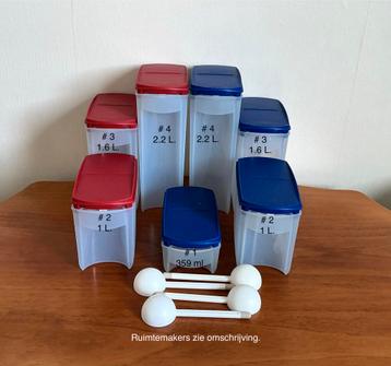 Tupperware Diverse Ruimtemakers Voorraadbussen. beschikbaar voor biedingen