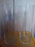 2 hoge glazen cilinder vazen, Verzamelen, Glas en Borrelglaasjes, Ophalen, Zo goed als nieuw, Overige typen