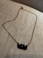 Swarovski Zwanen Ketting - Zwart, Sieraden, Tassen en Uiterlijk, Kettingen, Zwart, Ophalen of Verzenden, Zo goed als nieuw, Overige materialen