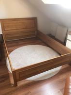 Bed ombouw eiken met ingelegd notenhout, Ophalen, Overige kleuren, 140 cm, Zo goed als nieuw