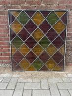 Glas in lood ruit 88x96 cm, Doe-het-zelf en Verbouw, Glas en Ramen, Ophalen, Zo goed als nieuw, Glas in lood