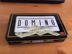 Luxe domino set in blikken opbergdoos., Ophalen of Verzenden