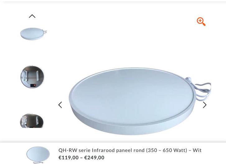 NIEUW Rond Infrarood Paneel - 60cm, Doe-het-zelf en Verbouw, Verwarming en Radiatoren, Nieuw, Kachel, 200 tot 500 watt, 30 tot 80 cm