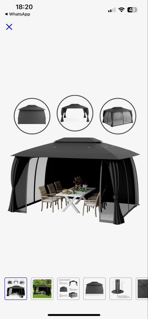 Partytent Cape May 4x3m - Nieuw in Doos!, Tuin en Terras, Partytenten, Nieuw, Partytent, 2 meter of meer, Minder dan 5 meter, 4 tot 6 meter