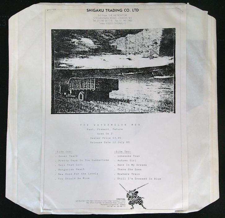 WATERMELON MEN - Past, Present And Future Test Pressing LP, Cd's en Dvd's, Vinyl | Rock, Zo goed als nieuw, Alternative, 12 inch