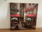 3D Metaal Schilderij - Frans Café, Huis en Inrichting, Woonaccessoires | Schilderijen, Tekeningen en Foto's, Ophalen, Oorspronkelijke maker