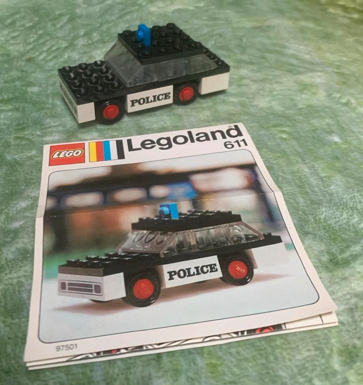 Lego Legoland 611 Politieauto met Instructie, Kinderen en Baby's, Speelgoed | Duplo en Lego, Gebruikt, Lego, Complete set, Ophalen of Verzenden