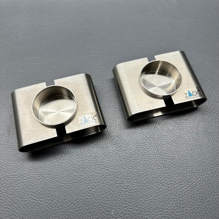 RVS waxinelichthouder voor 2 theelichtjes van ZACK Design, Huis en Inrichting, Woonaccessoires | Kandelaars en Kaarsen, Zo goed als nieuw