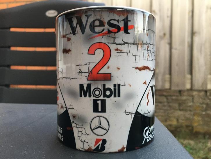 ✅ David Coulthard McLaren mok Vintage olie F1 Autosport, Verzamelen, Automerken, Motoren en Formule 1, Nieuw, Formule 1, Ophalen of Verzenden