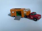 model Dodge tractor rood paardentrailer oranje Matchbox 1/50, Hobby en Vrije tijd, Modelauto's | 1:50, Ophalen of Verzenden, Gebruikt