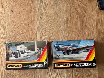 Matchbox Modelbouw mustang P-51D en Dauphin 2