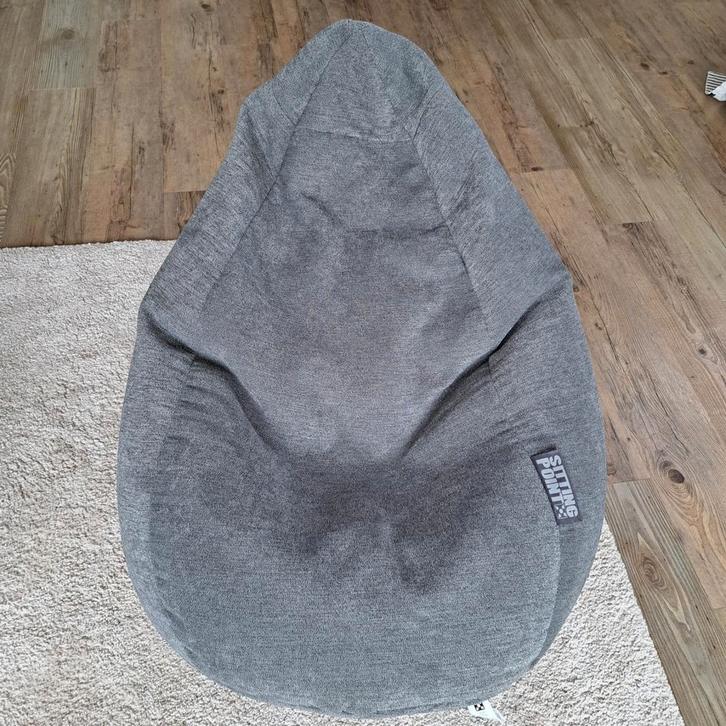 Zitzak Beanbag Alfa XL, merk Sitting Point, Antraciet grijs, Huis en Inrichting, Zitzakken, Zo goed als nieuw, Zitzak, Grijs, Ophalen
