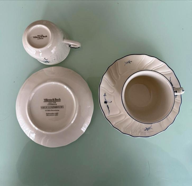 Villeroy & Boch Vieux Luxembourg 8 x Kop en Schotel Set, Huis en Inrichting, Keuken | Servies, Zo goed als nieuw, Kop(pen) en/of Schotel(s)