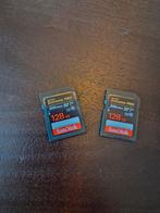 SanDisk Extreme Pro 128GB SD kaart, Audio, Tv en Foto, Fotografie | Geheugenkaarten, SD, Gebruikt, Fotocamera, 128 GB