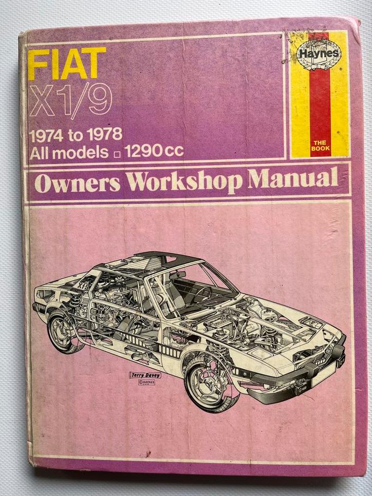 Haynes Werkplaatshandboek FIAT X1/9, Auto diversen, Handleidingen en Instructieboekjes, Ophalen of Verzenden