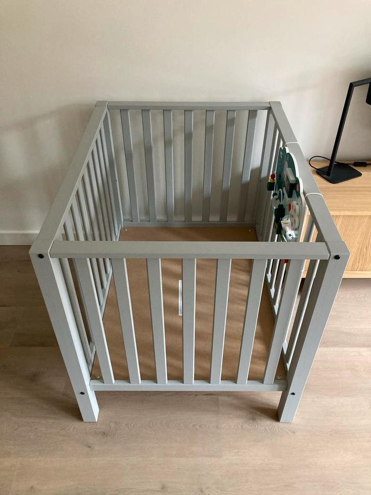 Europe Baby Casper Box - Mat Grijs, Kinderen en Baby's, Boxen, Zo goed als nieuw, Rechthoekig, In hoogte verstelbaar, Ophalen