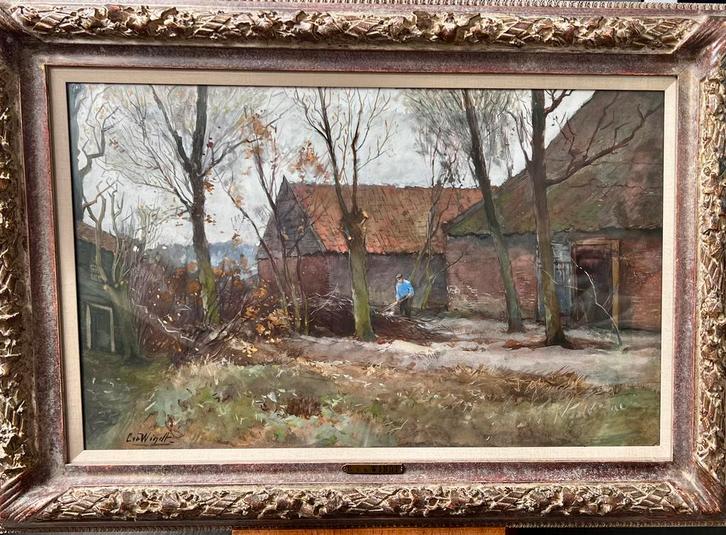 Christophe (‘Chris’) van der Windt - Top Aquarel, Antiek en Kunst, Kunst | Schilderijen | Klassiek, Ophalen of Verzenden